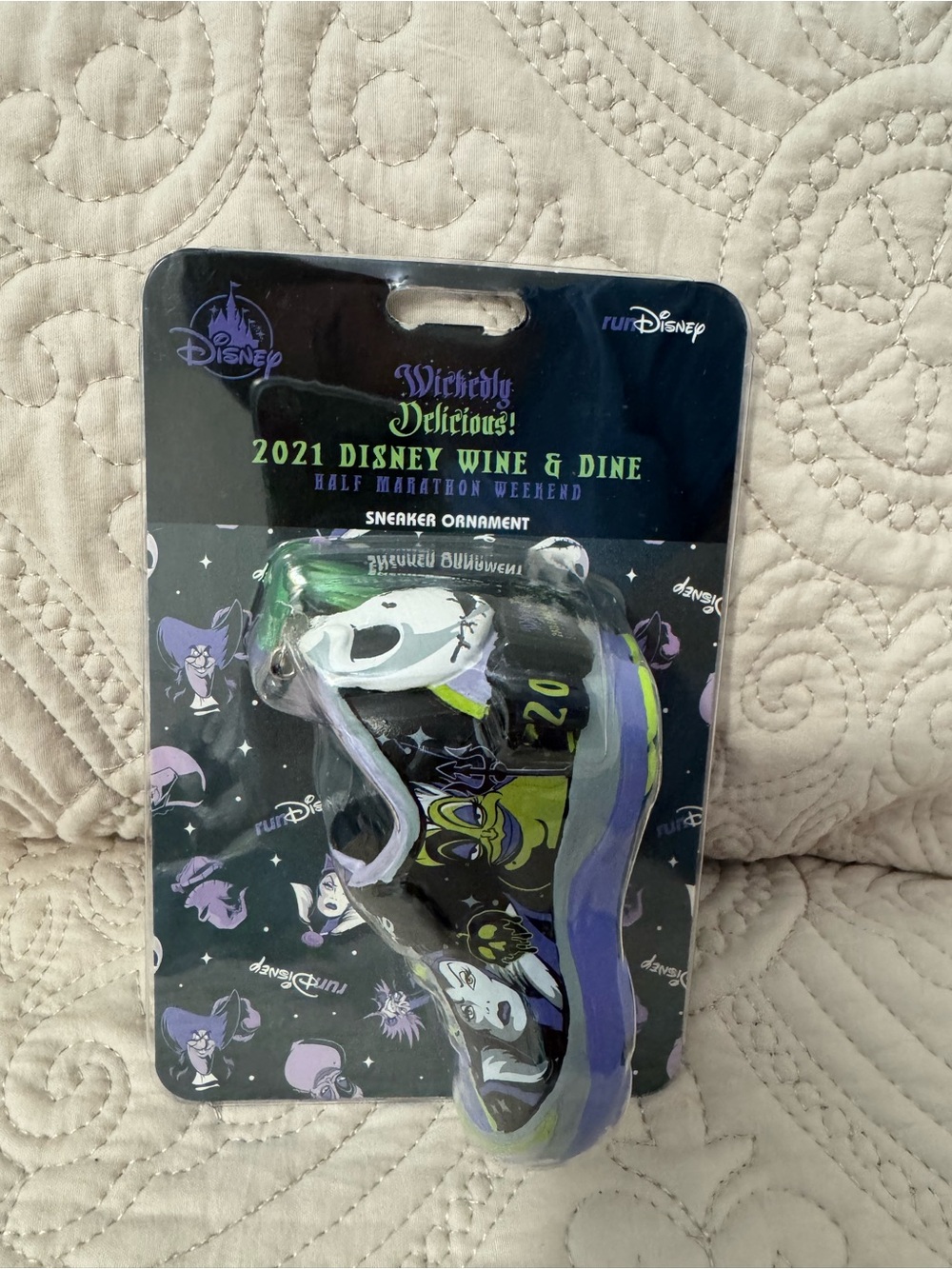 RunDisney Villains 2021 Wine & Dine Sneaker Ornament